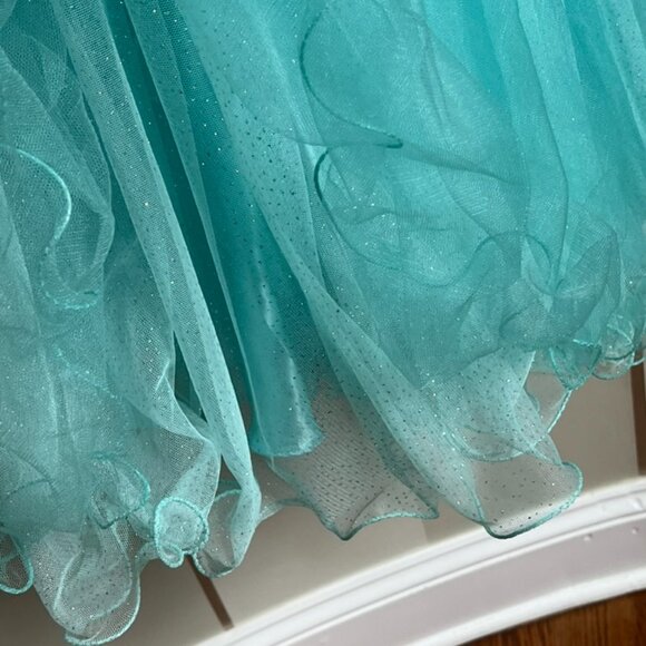 Hanna S Pre- Owned Aqua Mini Party Dress size 8 - Picture 7 of 13